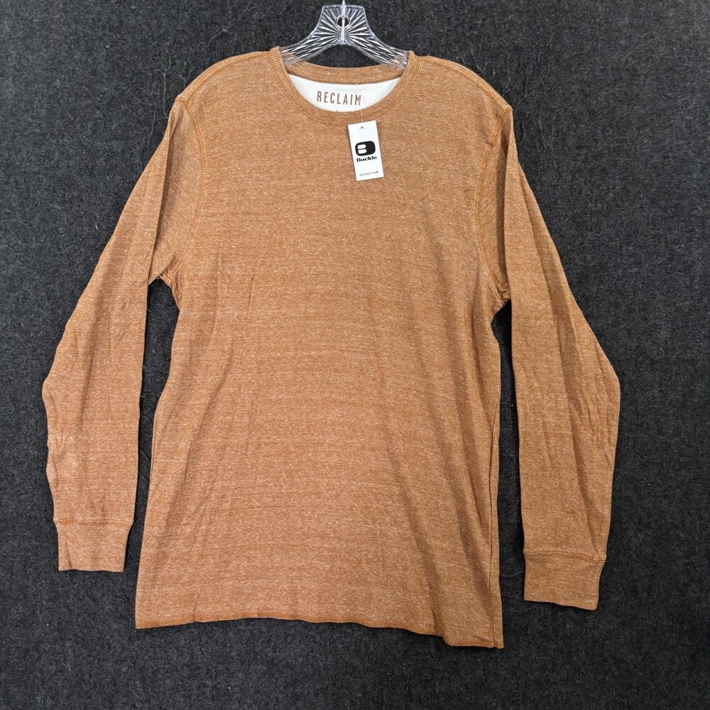 Reclaim Shirt Men's Large Brown Drop Needle Lightweight Long Sleeve Tee FK002